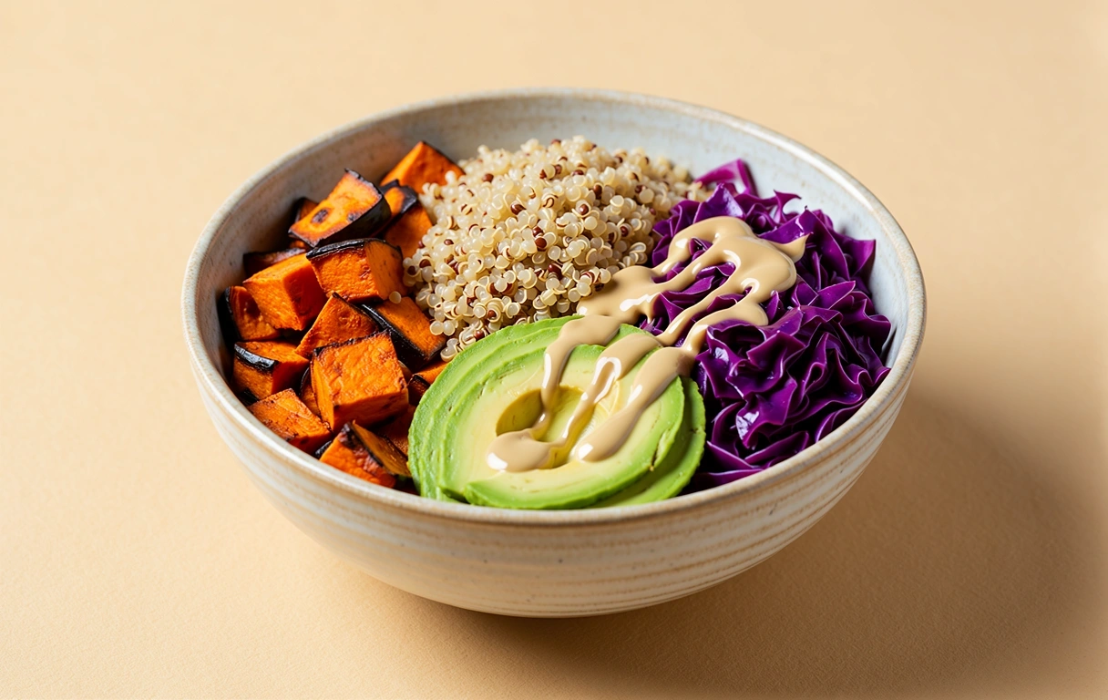 Nutrient dense colorful meal bowl